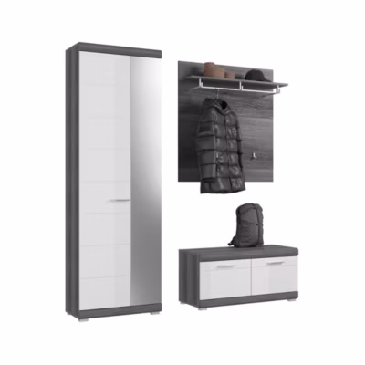 Ensemble dentrée SCOTT  Meubles avec miroir et porte-manteaux