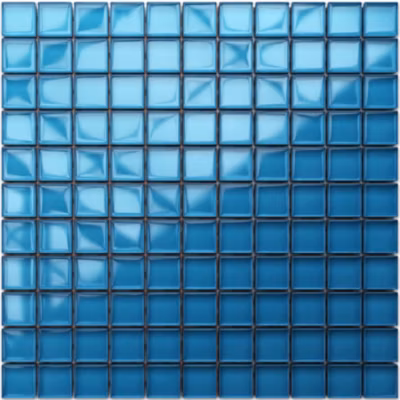 Mosaïque en verre sur filet pour salle de bain ou cuisine 30 cm x 30 cm – Sapphire seas