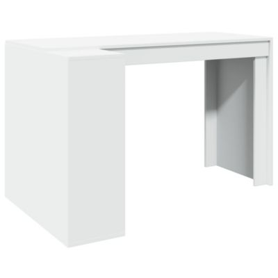 Bureau blanc 123,5×73,5×75 cm bois d&rsquo;ingénierie vidaXL