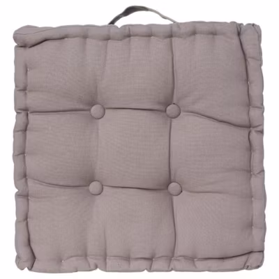 Coussin de sol 40 x 40 cm Horizon uni gris