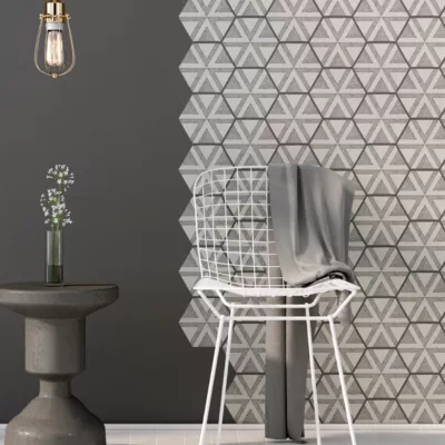 Sticker Mural Carrelage adhésif Cuisine Salle de Bain – CARRELAGES HEXAGONES NUANCE DE GRIS ANTIQUE – 28stickershexagones15x13,5cm