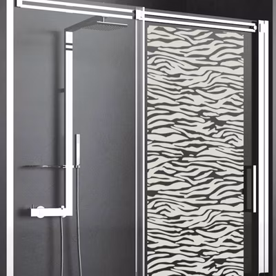 Film Fenêtre Anti Regard Occultant – MOTIF PEAU DE TIGRE – Stickers Autocollant Brise-Vue pour Vitre & Porte de Douche – 150x45cm