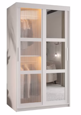 Armoire FLUTES  2 a portes coulissantes H. 200 x L. 100 x P. 62 2 portes