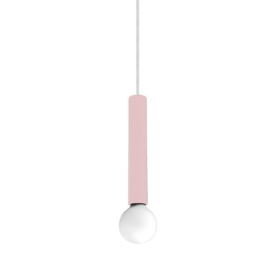 LUMICOM – PURO Suspension, 1X E27, max 42W, métal, rose, D.4cm H.30cm