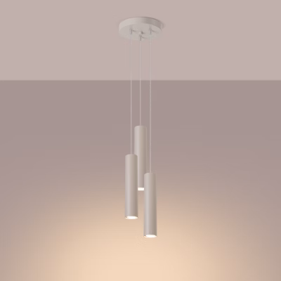 Lampe à suspension en acier 3 ampoules 3000K – 19.5×19.5x108cm Sollux