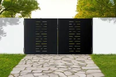 Portail fer NALI ARLBERG 300x160cm noir mat