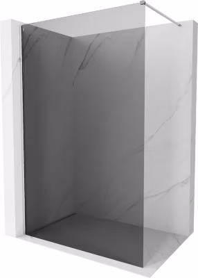 Mexen Kioto-X paroi de douche Walk-in 100 x 200 cm, graphite 10 mm, chrome – 800-100-101-01-40-X
