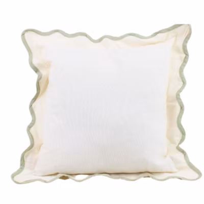 Coussin beige contour vagues 40x40cm