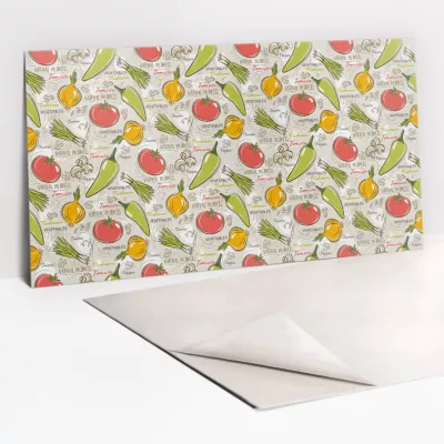 Panneau autocollant Tulup 100×50 cm Légumes colorés 1 pcs