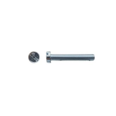 500 Vis Métaux Tête Cylindrique Fendue 2.5 x 20 mm – DIN 84 – Zingué blanc – D-Work