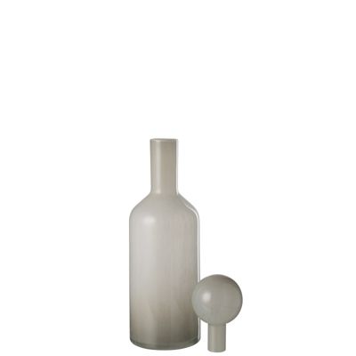 Vase bouteille en verre blanc 15.5×15.5×46 cm