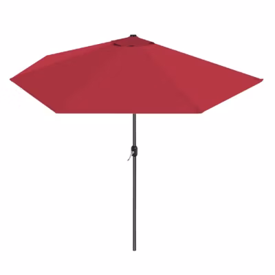 Demi-parasol de jardin coloris rose, parasol de balcon avec manivelle – Diamètre 270 x Profondeur 135 x Hauteur 230 cm