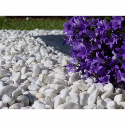 Galet Blanc Brillant 6-15 Pack de 7 M² – 14 sacs – 280 kg