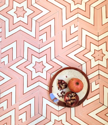 Carreaux de ciment véritable – Desert Rose – Pink