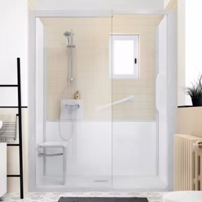 Cabine de douche Kinedo Kinemagic Sérénité 170×80 niche basse solo transparent thermostatique