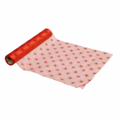 Tissu organza étoiles 28x500cm rouge – feeric lights & christmas