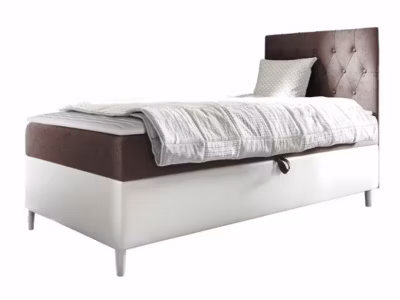 Lit continental Baltimore 171, Unique, Pourpre, Faux cuir, Disponible