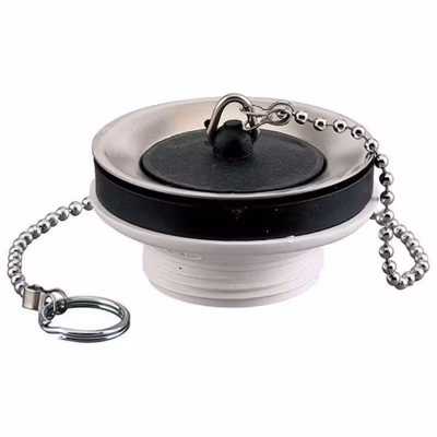 Bonde de Lavabo – Rousseau – Plastique – Noir mat – Laiton – A bouchon