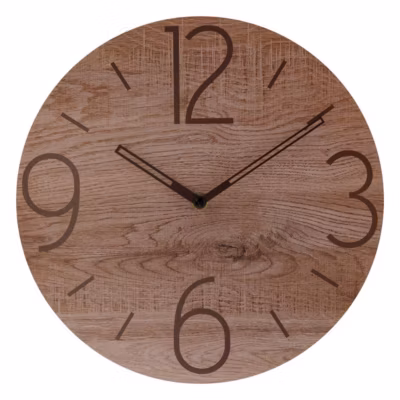 Horloge Boris D28cm- Marron- Atmosphera