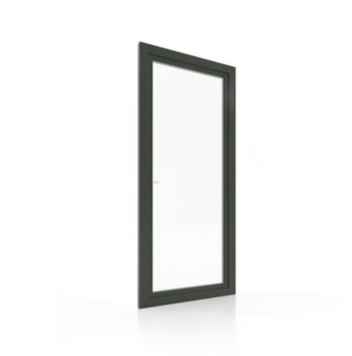 Porte fenêtre oscillo-battante PVC anthracite L 760mm x H 2150mm ouvrant gauche
