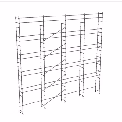 Echafaudage fixe de façade 156m² – Structure seule + Lisses – DUO156-S