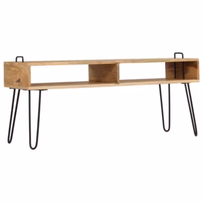 Prolenta Premium –  Meuble TV Bois de manguier massif 110 x 35 x 45 cm