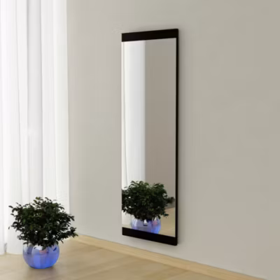 Miroir rectangulaire noir 120 cm à poser ou suspendre CODY