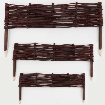 10 bordures de lit en saule 20x50cm I bordure de lit Aquagart