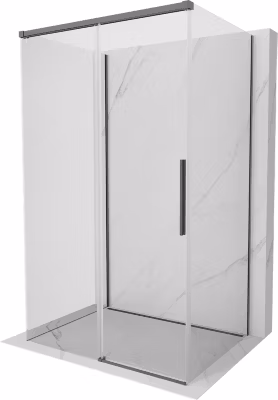 Mexen Rox-3S cabine de douche coulissante à 3 parois 145 x 80 cm, transparent, gris canon brossé – 8C2-145-080-66-00-3S