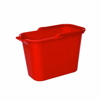 Seau rectangulaire PP 14L Rouge MSV