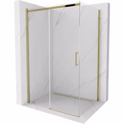 Mexen Omega cabine de douche coulissante 130 x 90 cm, transparent, or- 825-130-090-50-00