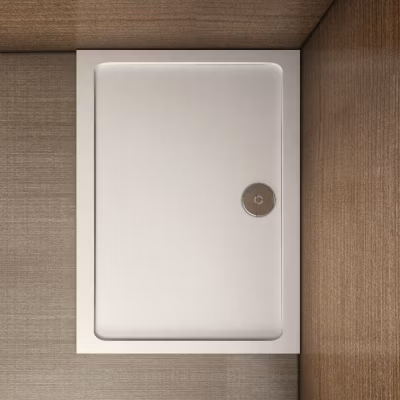 Receveur de douche blanc 120x90x3 cm – Extra plat – Carré – Résine antidérapante