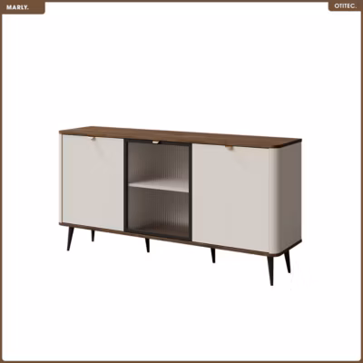 Commode vitrine – L.160 x H.82 x P.40 – MARLY