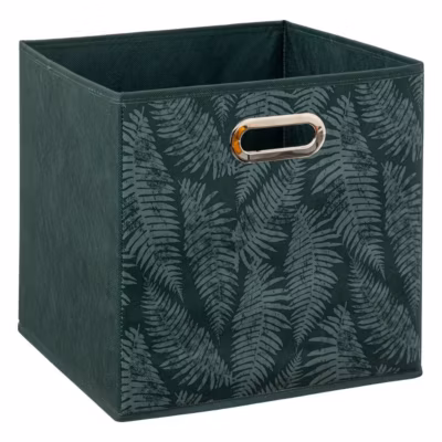 Panier tissu 31x31cm vert avec motifs Mix &lsquo;n Modul – 5Five