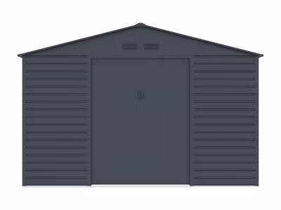 Abri de jardin métal en acier galvanisé – Anthracite – 13,12 m² – ADELMO