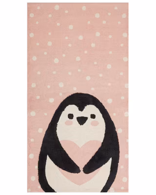 Tapis enfant PENGKOL Rose 80 x 150 cm Coton