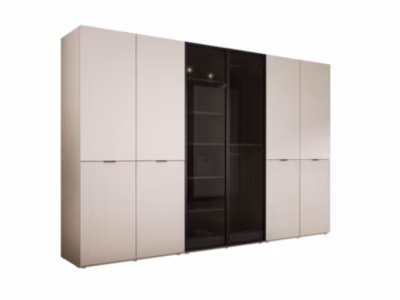 Armoire : Beige Sable / Verre Antisol, 300 x 200 x 51 cm