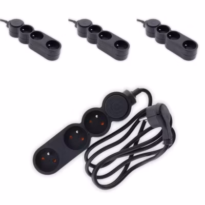 4 multiprises 3x 16A noir – Zenitech