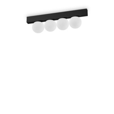 Ideal Lux PING PONG Plafonnier Globe 4 Lumières Noir 1000Lm 3000K