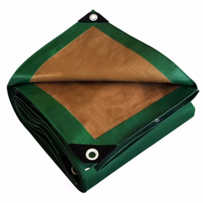 Bâche Peinture 2×3 m – TECPLAST – HQ250PE Verte et Marron – Haute Performance – Bâche de protection Peinture pour sol et meuble