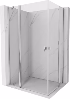 Mexen Mist Duo cabine de douche battante 95 x 75 cm, transparent, chrome – 8A4-095-075-01-00