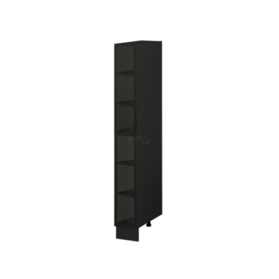 Cuisineandcie – Colonne de cuisine étagère ouverte Lovia Noir Mat L 20 cm