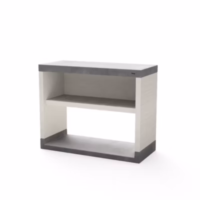 TUOZI – Module Stand PLAN/VENIT 2 pour Barbecue en Béton Préfabriqué (Blanc, Gris – 110 x 47 x 47 cm) – Usage Extérieur