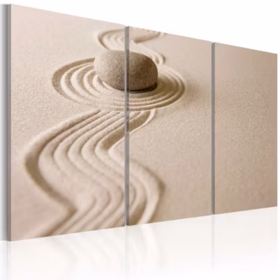Tableau Zen Pierre dans le désert 60×40 cm