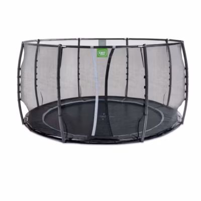Trampoline enterré au niveau du sol EXIT Dynamic D427cm avec filet de sécurité noir