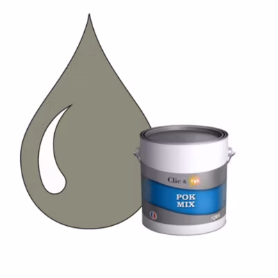 POK MIX : Peinture Meuble Satinée Multi-supports Intérieur – 3L – RAL 7030 – Gris Pierre – Clic & Pok