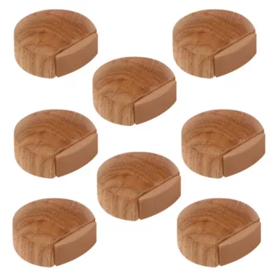 8 Un. Butée de porte adhésive en bois de chêne naturel 45x42MM