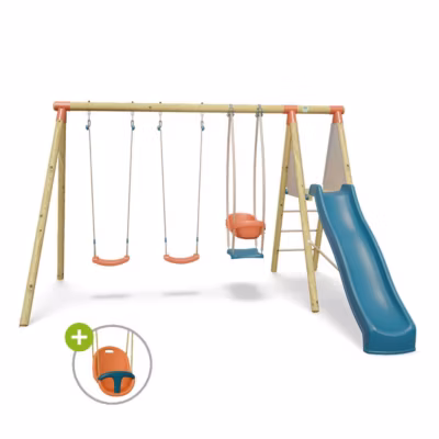 Station de jeux bois 2,30 m Topwood ZALMI 2 – 6 enfants