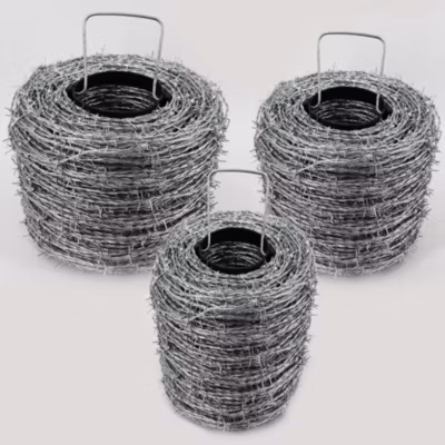 50 m fil de fer barbelé galvanisé, 1,6 / 1,7 mm pour clôture de protection Aquagart
