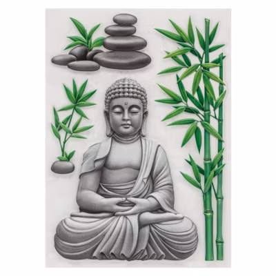 Sticker Bouddha – 30×40 cm – Multicolore- Atmosphera